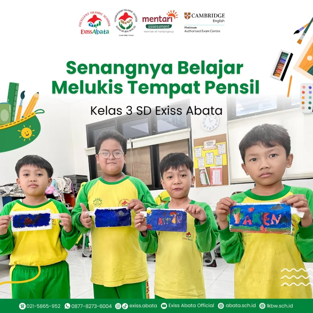 Serunya Belajar Melukis Tempat Pensil di SD Exiss ABATA